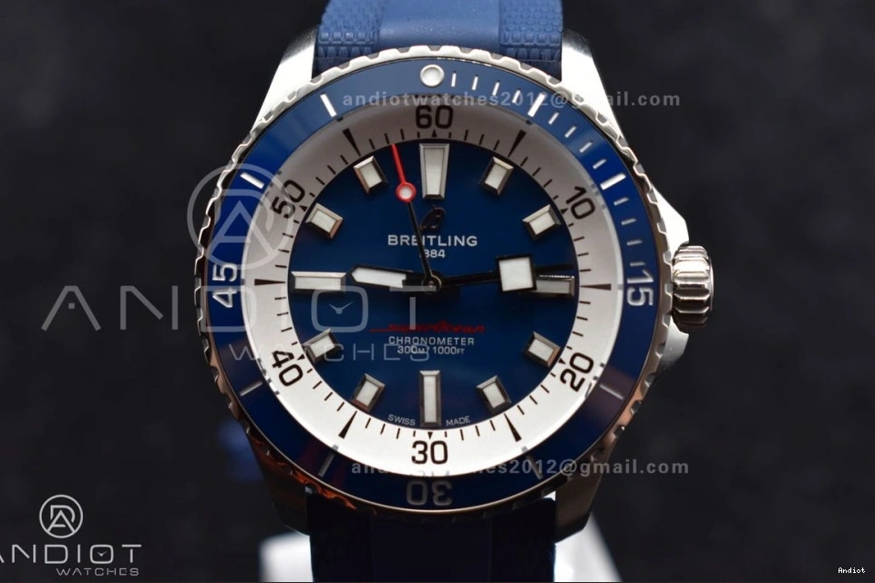 Dial SS Strap Edition SuperOcean Automatic BLSF Blue on Blue 42 A2824 Rubber Best 1:1 0420